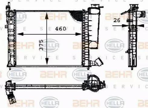 HELLA 8MK 376 716-631 - Radiators, Motora dzesēšanas sistēma www.autospares.lv