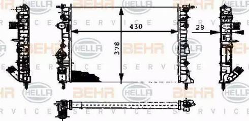 HELLA 8MK 376 716-164 - Radiators, Motora dzesēšanas sistēma www.autospares.lv