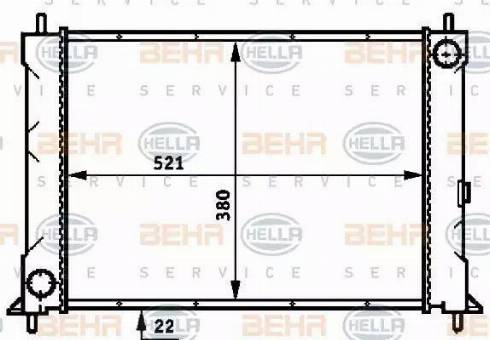 HELLA 8MK 376 716-361 - Radiators, Motora dzesēšanas sistēma www.autospares.lv