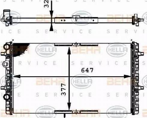 HELLA 8MK 376 716-321 - Radiators, Motora dzesēšanas sistēma www.autospares.lv