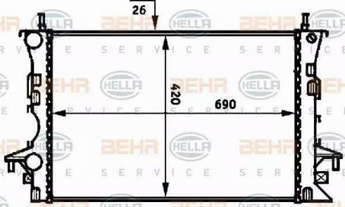 HELLA 8MK 376 716-284 - Radiators, Motora dzesēšanas sistēma www.autospares.lv