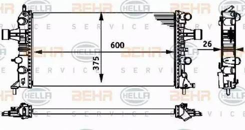 HELLA 8MK 376 710-664 - Radiators, Motora dzesēšanas sistēma www.autospares.lv