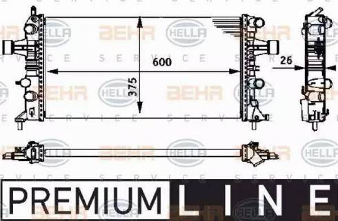 HELLA 8MK 376 710-661 - Radiators, Motora dzesēšanas sistēma www.autospares.lv