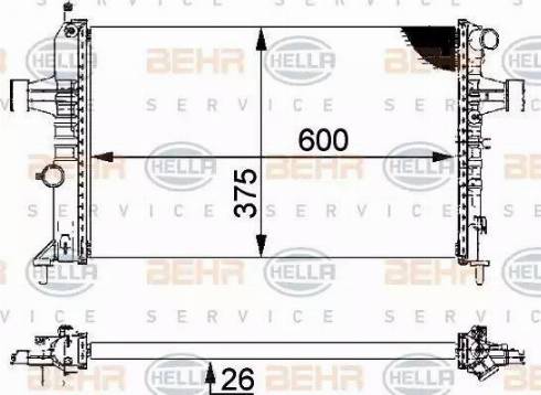 HELLA 8MK 376 710-314 - Radiators, Motora dzesēšanas sistēma www.autospares.lv