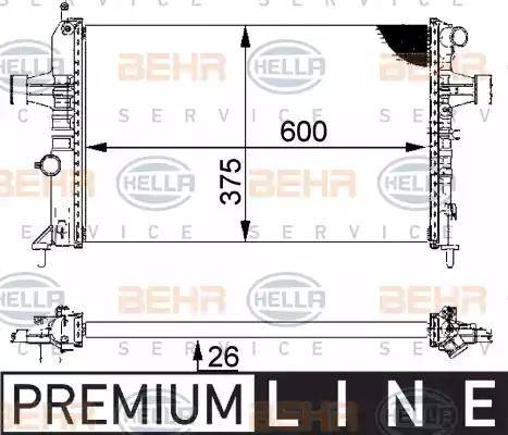 HELLA 8MK 376 710-311 - Radiators, Motora dzesēšanas sistēma www.autospares.lv