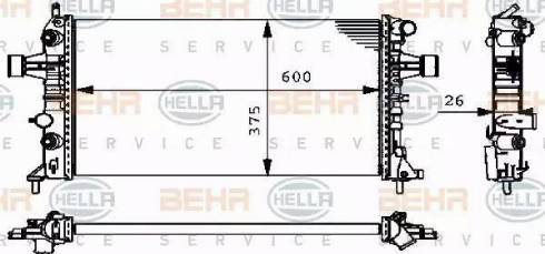 HELLA 8MK 376 710-324 - Radiators, Motora dzesēšanas sistēma www.autospares.lv