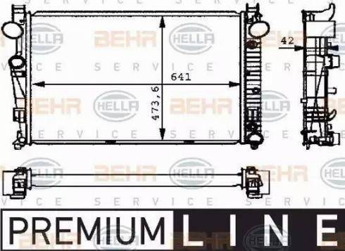 HELLA 8MK 376 710-291 - Radiators, Motora dzesēšanas sistēma www.autospares.lv