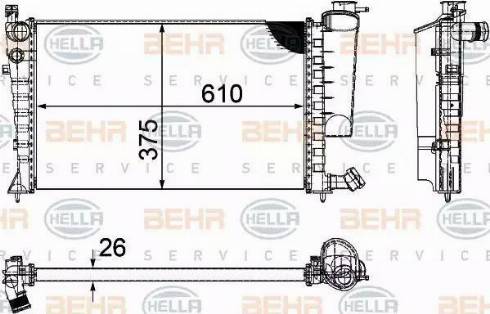 HELLA 8MK 376 710-264 - Radiators, Motora dzesēšanas sistēma www.autospares.lv