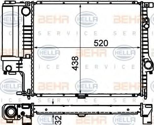 HELLA 8MK 376 711-134 - Radiators, Motora dzesēšanas sistēma www.autospares.lv