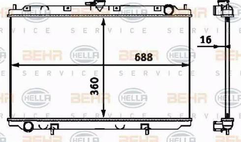 HELLA 8MK 376 718-491 - Radiators, Motora dzesēšanas sistēma www.autospares.lv