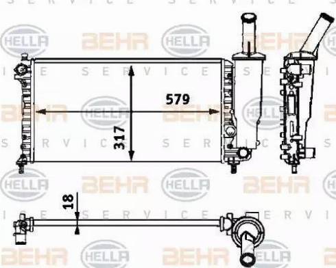 HELLA 8MK 376 718-581 - Radiators, Motora dzesēšanas sistēma www.autospares.lv