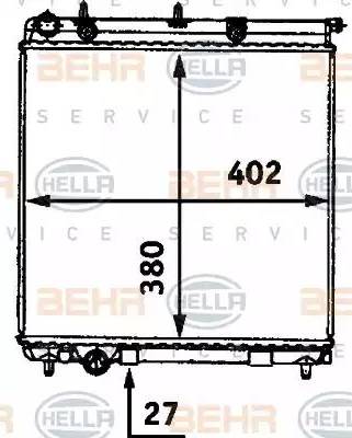 HELLA 8MK 376 718-641 - Radiators, Motora dzesēšanas sistēma www.autospares.lv