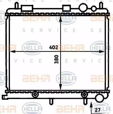 HELLA 8MK 376 718-611 - Radiators, Motora dzesēšanas sistēma www.autospares.lv