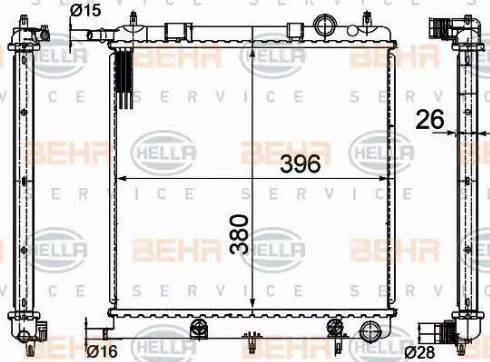 HELLA 8MK 376 718-621 - Radiators, Motora dzesēšanas sistēma www.autospares.lv