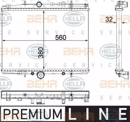 HELLA 8MK 376 718-041 - Radiators, Motora dzesēšanas sistēma www.autospares.lv