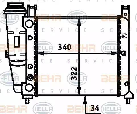 HELLA 8MK 376 713-491 - Radiators, Motora dzesēšanas sistēma www.autospares.lv