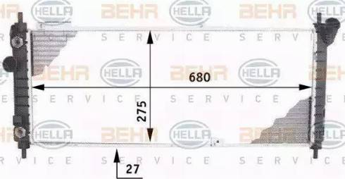 HELLA 8MK 376 713-594 - Radiators, Motora dzesēšanas sistēma www.autospares.lv