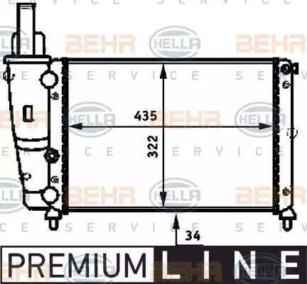 HELLA 8MK 376 713-511 - Radiators, Motora dzesēšanas sistēma www.autospares.lv