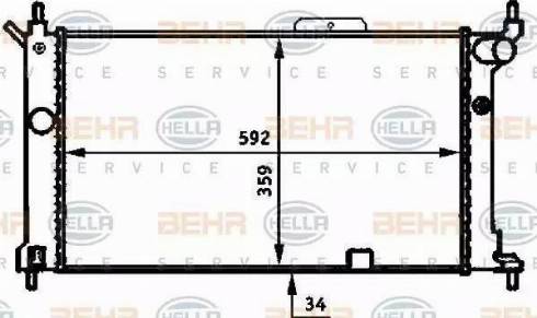 HELLA 8MK 376 713-581 - Radiators, Motora dzesēšanas sistēma www.autospares.lv