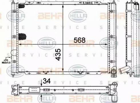 HELLA 8MK 376 713-634 - Radiators, Motora dzesēšanas sistēma autospares.lv