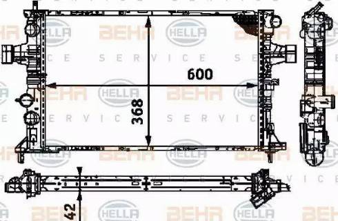 HELLA 8MK 376 713-004 - Radiators, Motora dzesēšanas sistēma www.autospares.lv