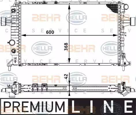 HELLA 8MK 376 713-011 - Radiators, Motora dzesēšanas sistēma www.autospares.lv