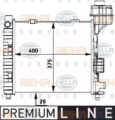 HELLA 8MK 376 713-031 - Radiators, Motora dzesēšanas sistēma www.autospares.lv