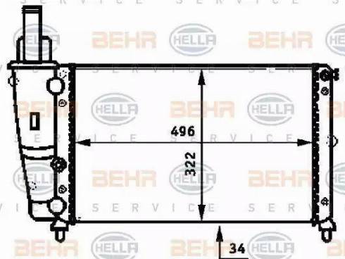 HELLA 8MK 376 713-381 - Radiators, Motora dzesēšanas sistēma www.autospares.lv