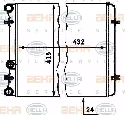 HELLA 8MK 376 713-774 - Radiators, Motora dzesēšanas sistēma www.autospares.lv