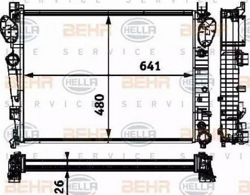 HELLA 8MK 376 712-591 - Radiators, Motora dzesēšanas sistēma www.autospares.lv