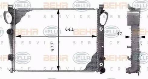 HELLA 8MK 376 712-574 - Radiators, Motora dzesēšanas sistēma www.autospares.lv