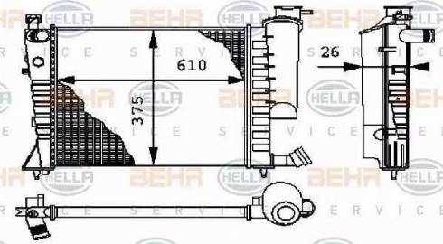 HELLA 8MK 376 712-611 - Radiator, engine cooling www.autospares.lv