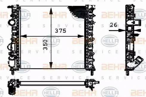 HELLA 8MK 376 712-634 - Radiators, Motora dzesēšanas sistēma www.autospares.lv