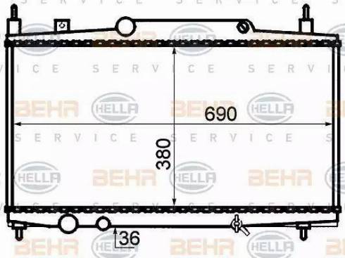 HELLA 8MK 376 717-591 - Radiators, Motora dzesēšanas sistēma www.autospares.lv