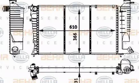 HELLA 8MK 376 717-641 - Radiators, Motora dzesēšanas sistēma www.autospares.lv