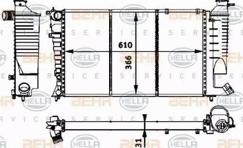 HELLA 8MK 376 717-651 - Radiators, Motora dzesēšanas sistēma www.autospares.lv