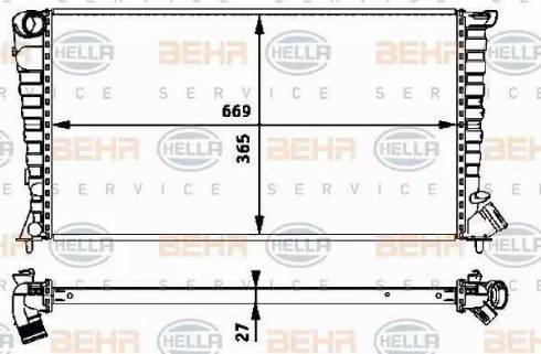 HELLA 8MK 376 717-601 - Radiators, Motora dzesēšanas sistēma www.autospares.lv