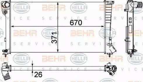 HELLA 8MK 376 717-611 - Radiators, Motora dzesēšanas sistēma www.autospares.lv