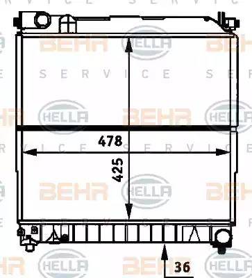 HELLA 8MK 376 717-681 - Radiators, Motora dzesēšanas sistēma www.autospares.lv