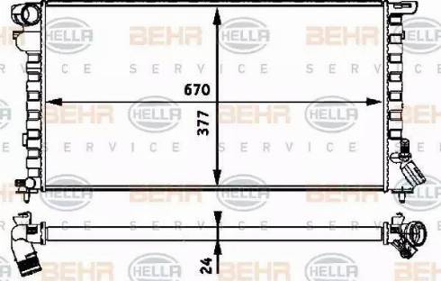 HELLA 8MK 376 717-631 - Radiators, Motora dzesēšanas sistēma www.autospares.lv