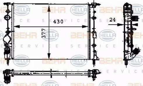 HELLA 8MK 376 717-671 - Radiators, Motora dzesēšanas sistēma www.autospares.lv