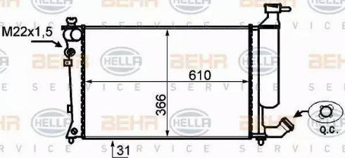 HELLA 8MK 376 717-171 - Radiators, Motora dzesēšanas sistēma www.autospares.lv