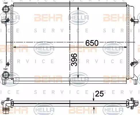 HELLA 8MK 376 781-091 - Radiators, Motora dzesēšanas sistēma www.autospares.lv