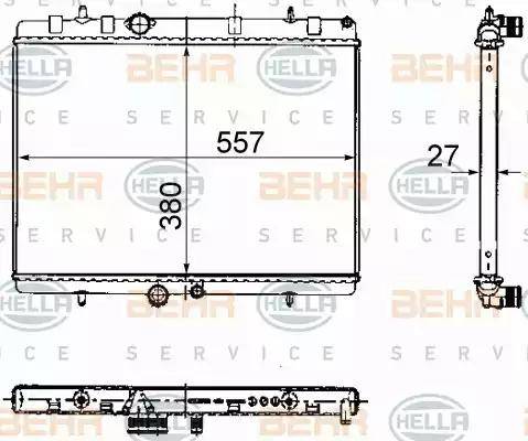 HELLA 8MK 376 781-121 - Radiators, Motora dzesēšanas sistēma www.autospares.lv