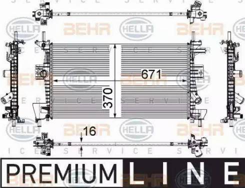 HELLA 8MK 376 783-601 - Radiators, Motora dzesēšanas sistēma www.autospares.lv