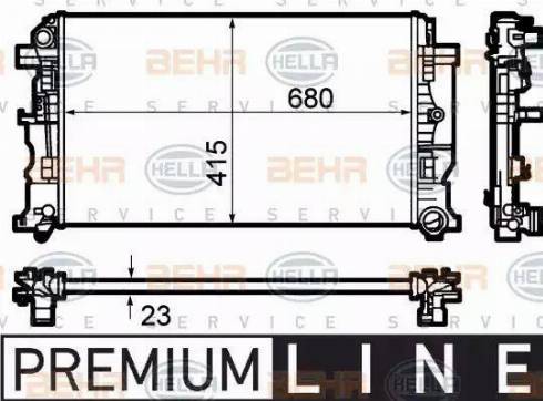 HELLA 8MK 376 782-051 - Radiators, Motora dzesēšanas sistēma www.autospares.lv