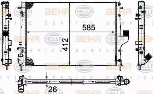 HELLA 8MK 376 787-651 - Radiators, Motora dzesēšanas sistēma www.autospares.lv