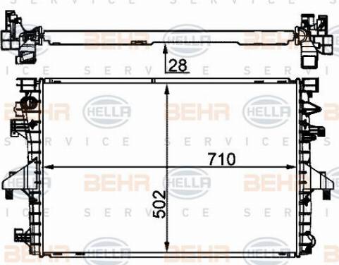 HELLA 8MK 376 787-751 - Radiators, Motora dzesēšanas sistēma www.autospares.lv