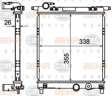 HELLA 8MK 376 735-021 - Radiators, Motora dzesēšanas sistēma www.autospares.lv