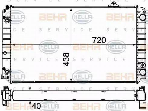 HELLA 8MK 376 735-341 - Radiators, Motora dzesēšanas sistēma www.autospares.lv